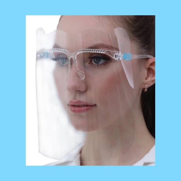 Accessories Clear Face Shield With Glasses Poshmark